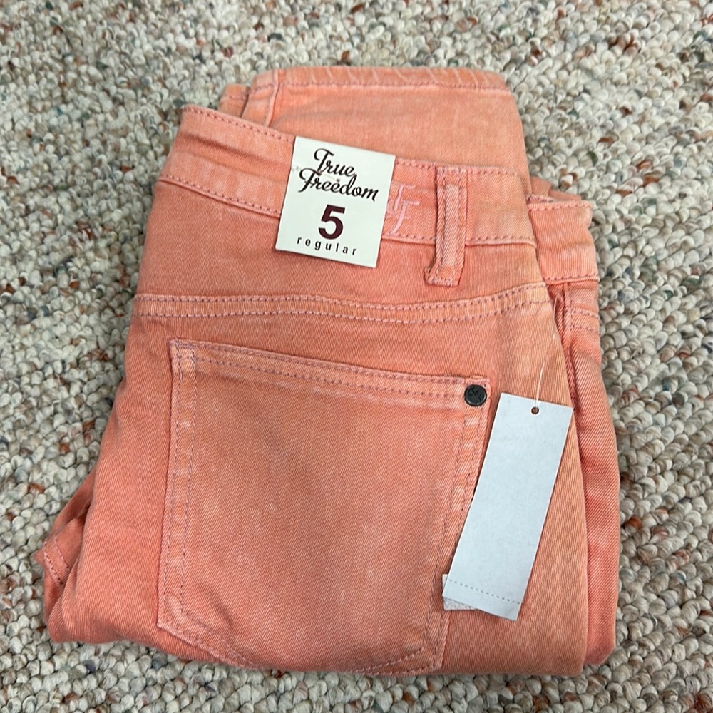 juniors 5 regular true freedom acid wash leggy blush color